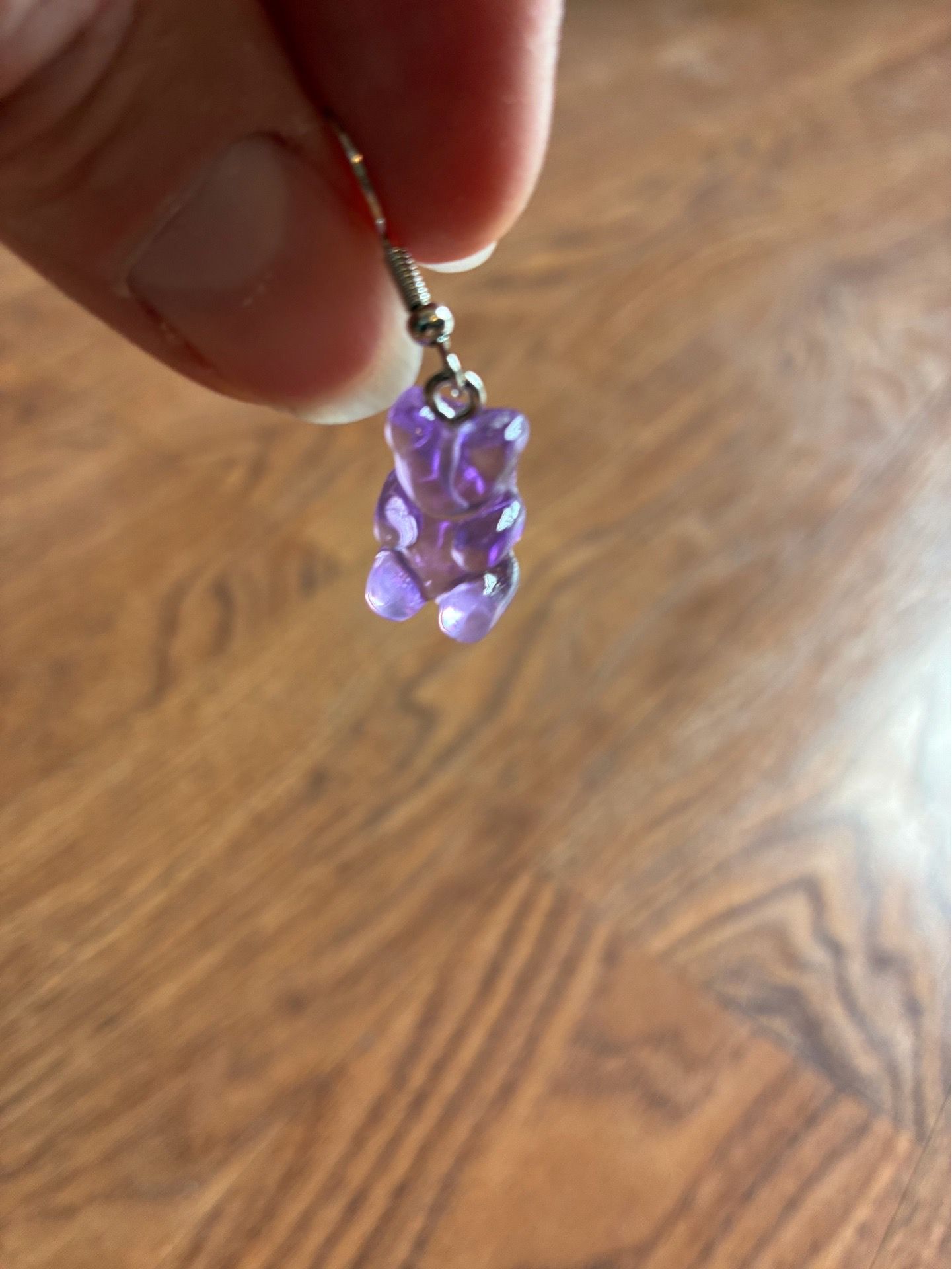 Purple Gummy Bear Pierced Earrings - photo 4