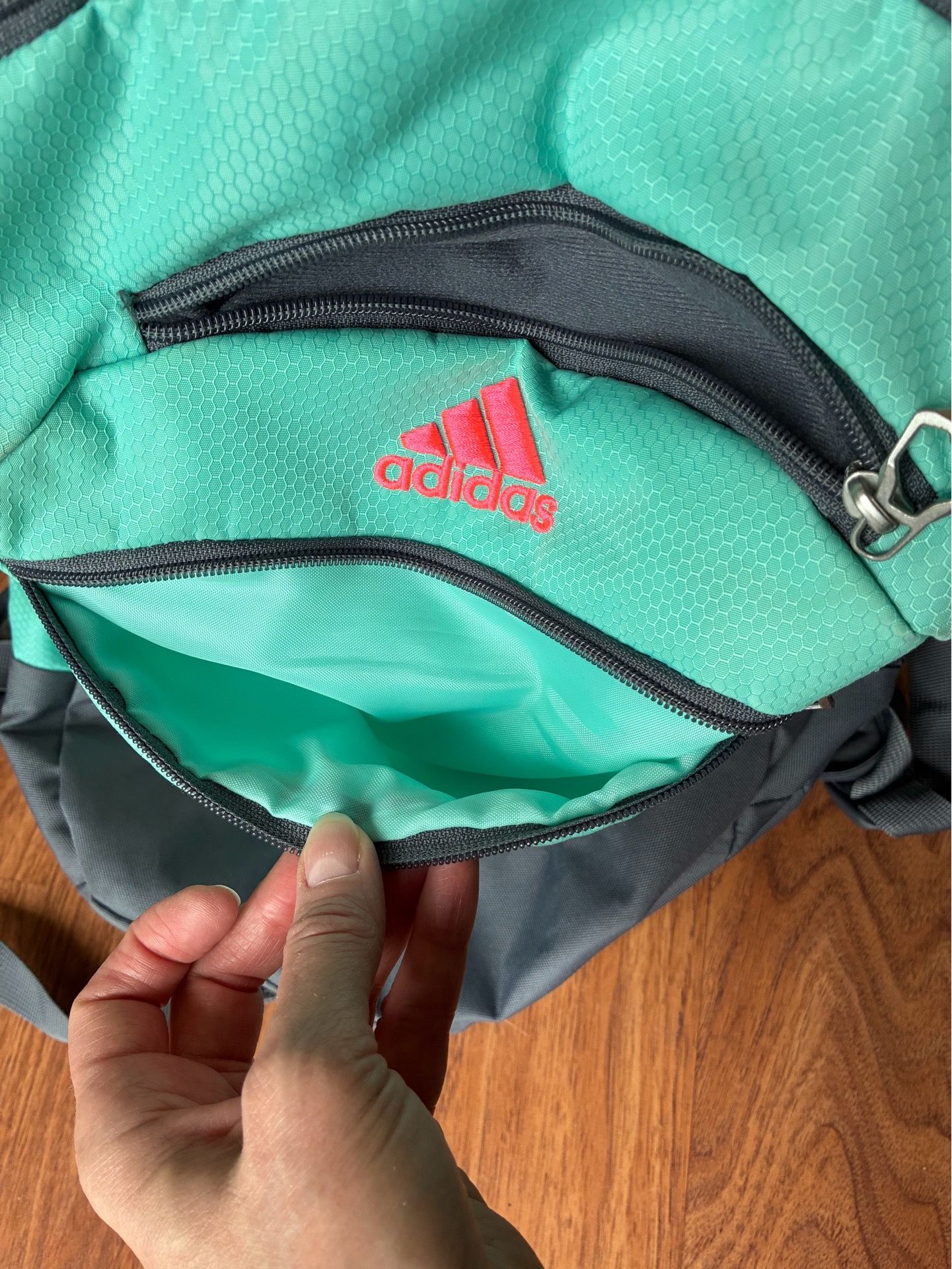 Adidas Mint Green and Gray Backpack - photo 5