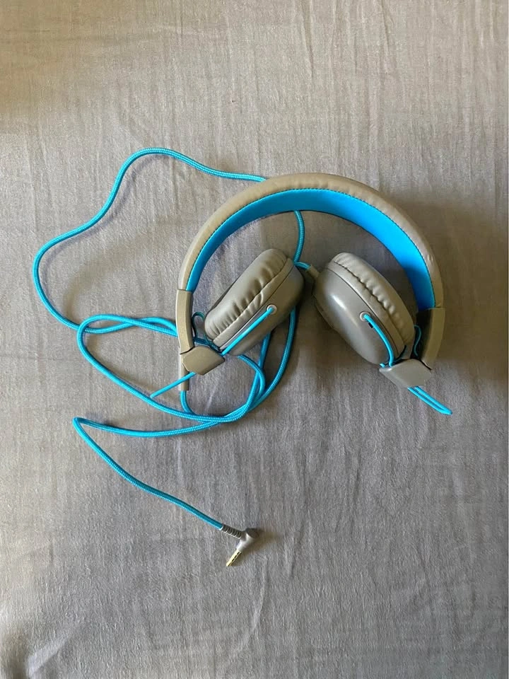 JLab On Ear Headphones Gray Blue