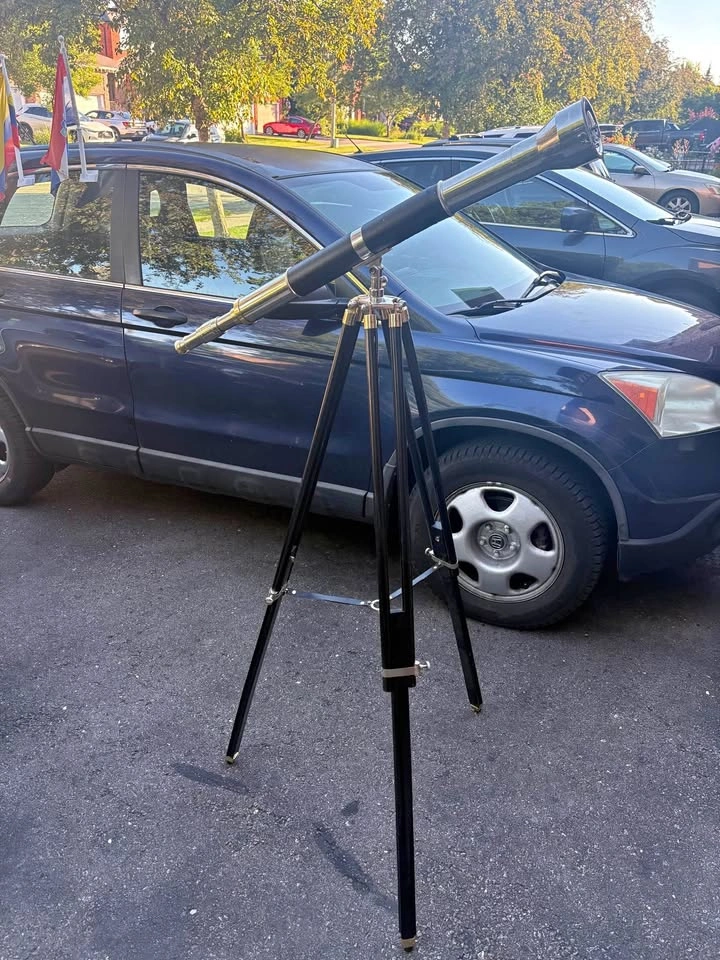 vintage maritime-style telescope
