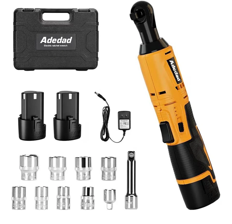 12V Cordless Electric Ratchet Wrench 3/8" Set