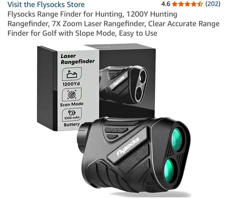 Flysocks 1200Y Hunting Rangefinder with 7X Zoom