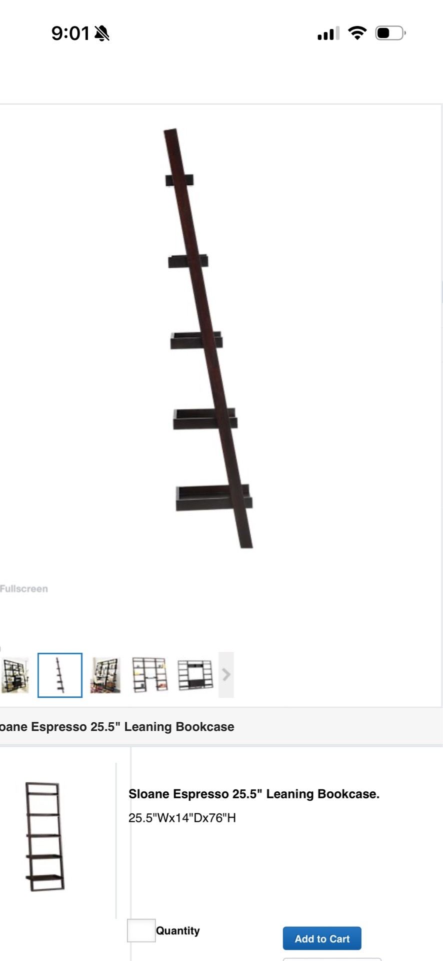 Crate and Barrel Sloane Ladder Bookcase - photo 5