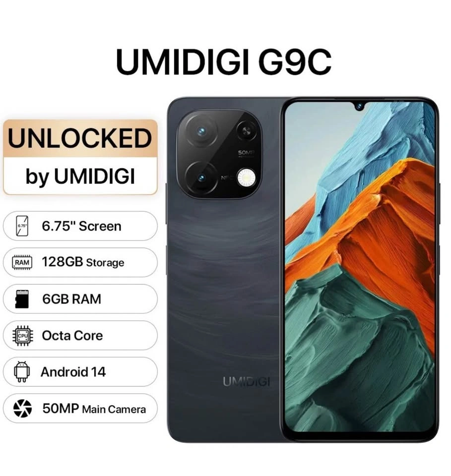 UMIDIGI G9C 6GB 128GB 6.75'' 50MP NFC 4G Android 14 Unlocked - photo 4