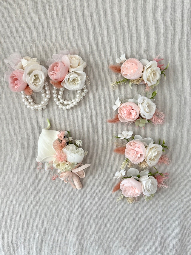 Handmade Wedding Corsage & Boutonniere Set ✨