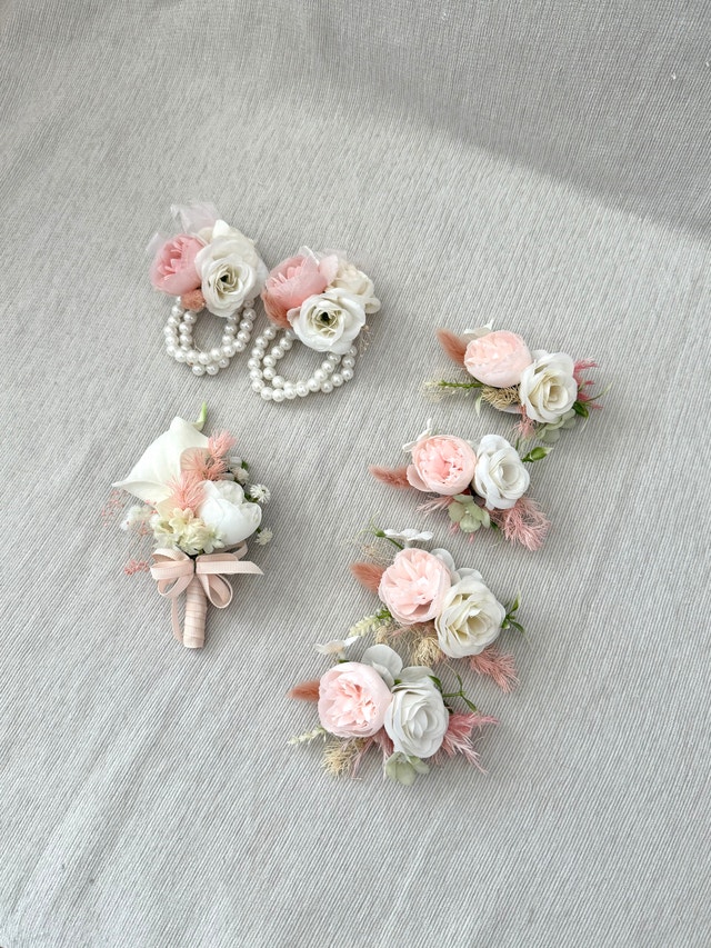 Handmade Wedding Corsage & Boutonniere Set ✨ - photo 2