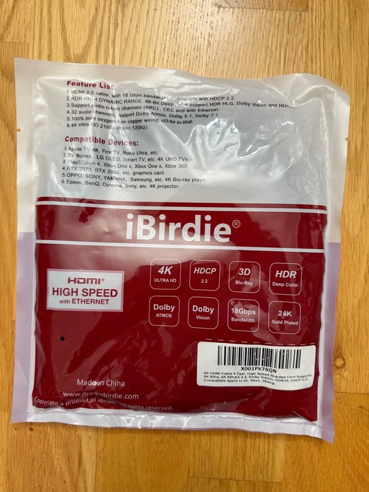 iBirdie 8K HDMI Cable 5 Feet - photo 2