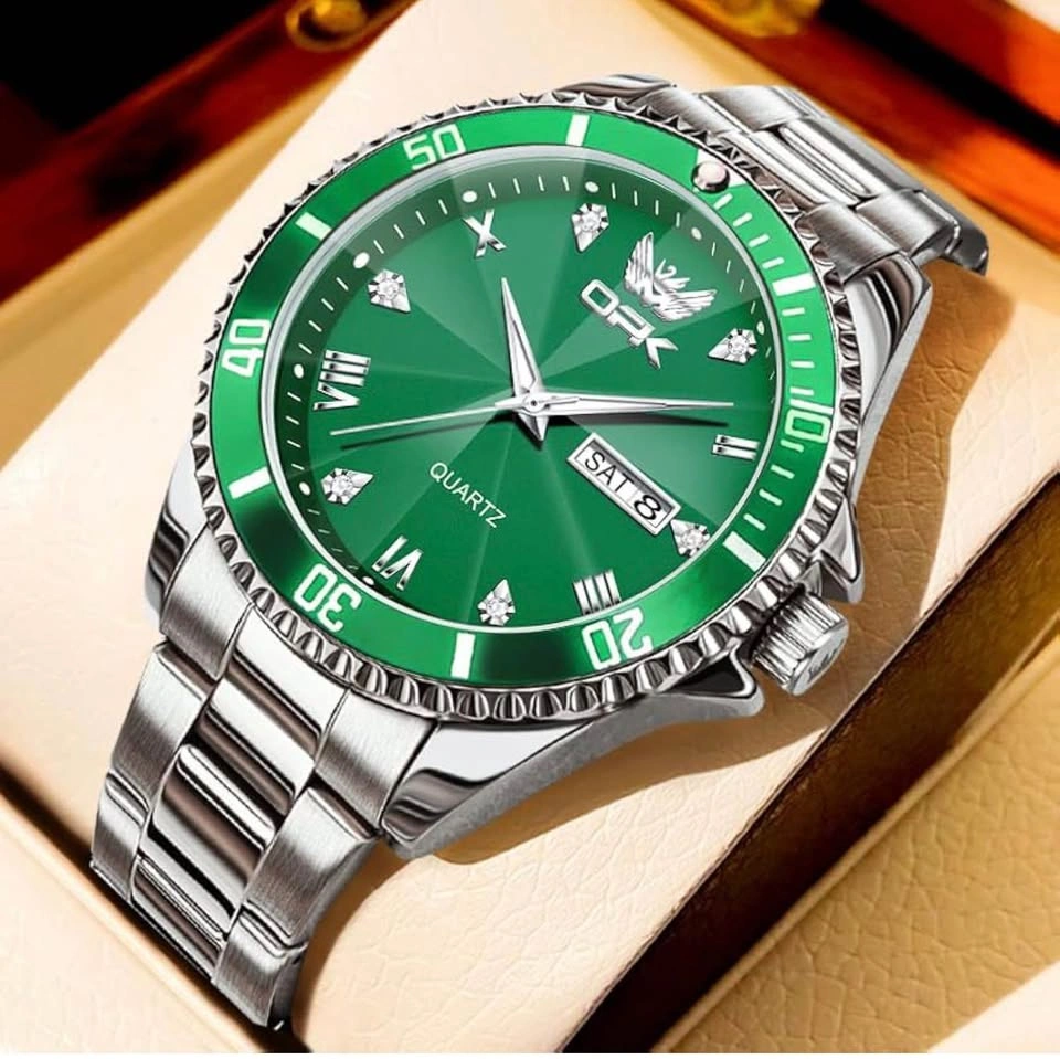 Luxury Mens Watches Business Diamond Stainless Steel Waterproof - photo 2