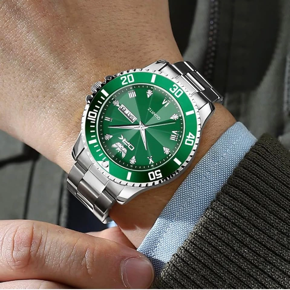 Luxury Mens Watches Business Diamond Stainless Steel Waterproof - photo 3