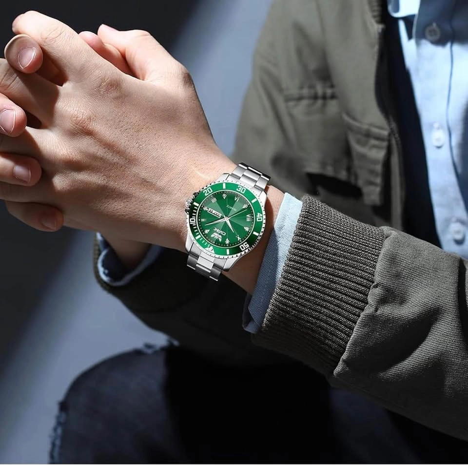 Luxury Mens Watches Business Diamond Stainless Steel Waterproof - photo 4