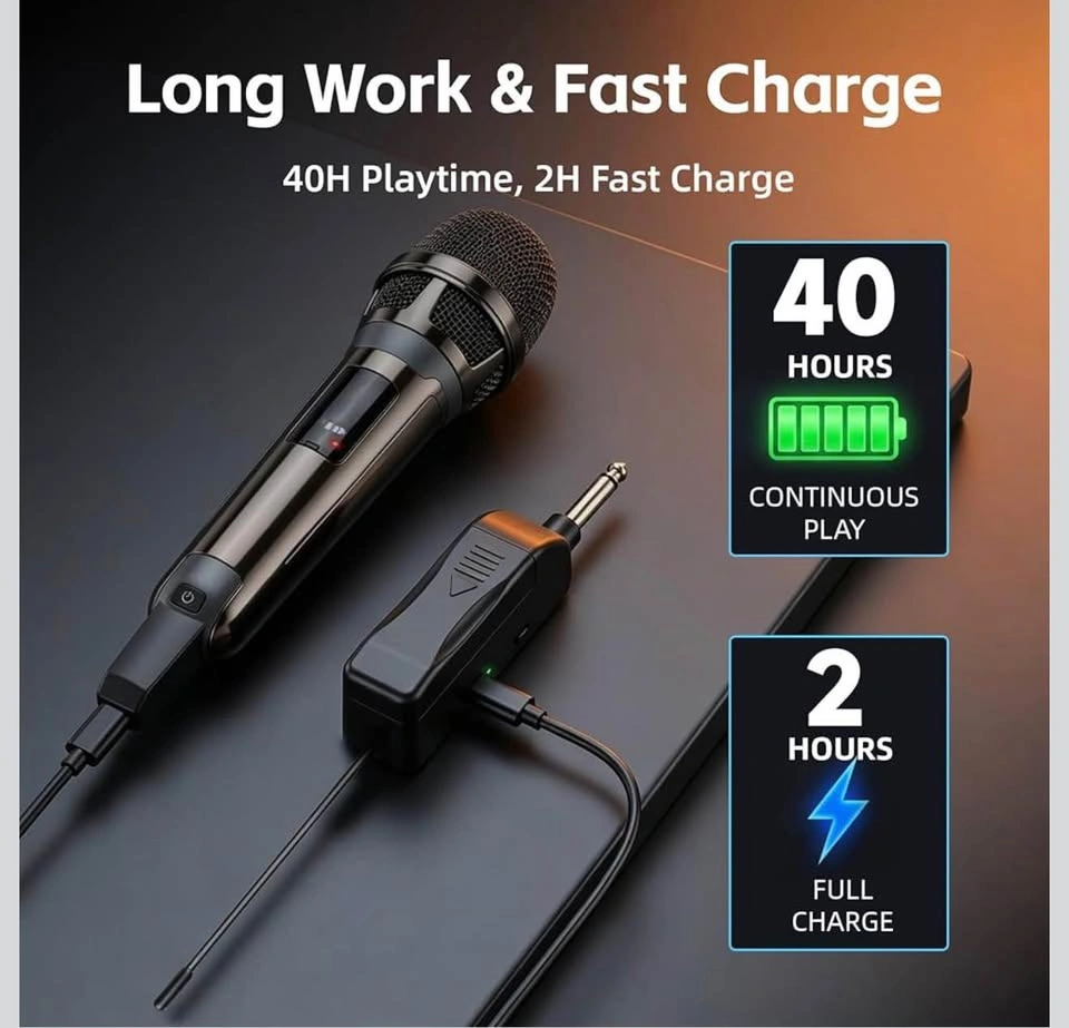 Wireless Microphones for Karaoke Singing, Professional Dual Cord - photo 4