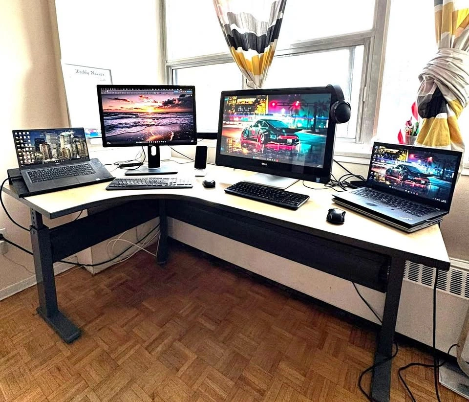 L-Shaped Desk – Solid & Durable Workstation
