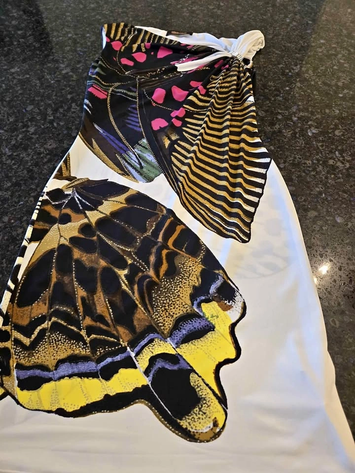 Roberto Cavalli Butterfly Print Dress