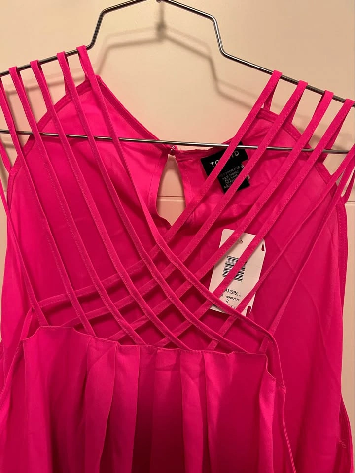 Torrid bright pink sleeveless georgette top size 2 18-20 - photo 5