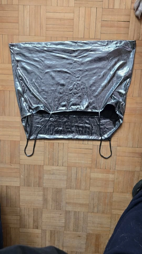 Silver Metallic Tank Top, Cowl Neck - photo 3