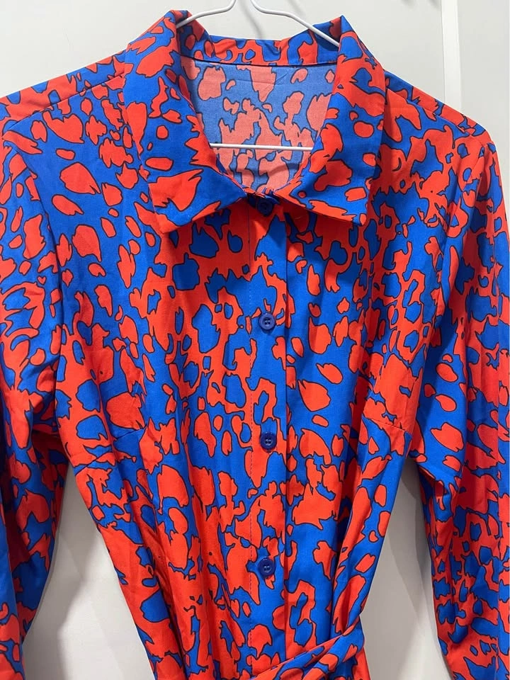 Bold Print Maxi Shirt Dress – Size M – $20 OBO - photo 2