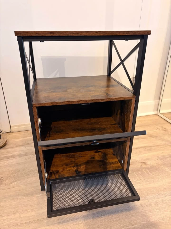 Nightstand set of 2, small bedside table with drawers - photo 2