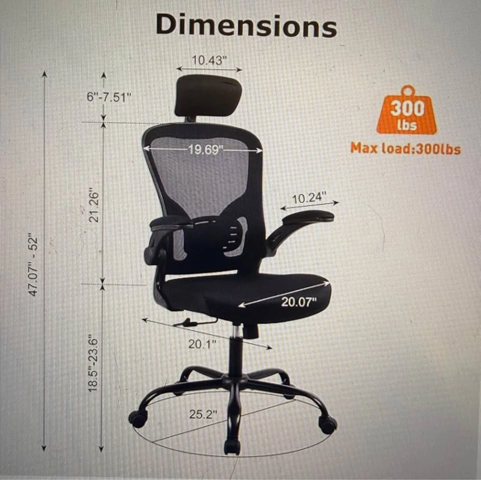Ergonomic Office Chair with adjustable headrest and lumbar suppo - photo 5