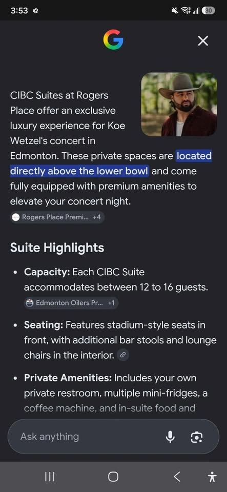 2 Koe Wetzel CIBC suites tickets - photo 4
