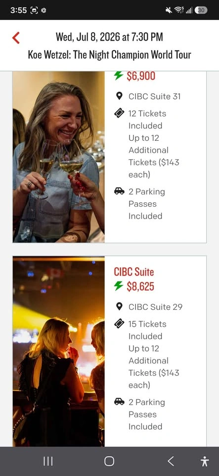 2 Koe Wetzel CIBC suites tickets - photo 5