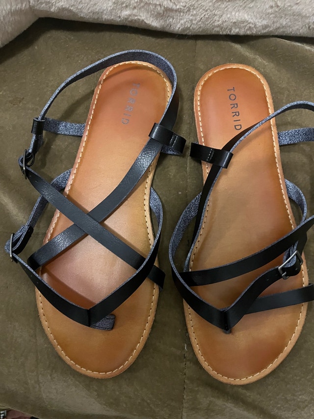 Torrid Black Gladiator Sandals size:9 us - photo 4