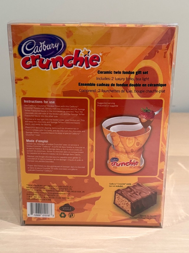 Cadbury Crunchie Ceramic Twin Fondue Gift Set - photo 2