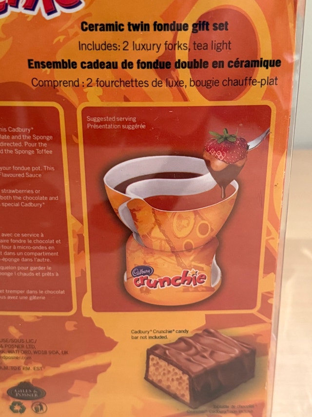 Cadbury Crunchie Ceramic Twin Fondue Gift Set - photo 4