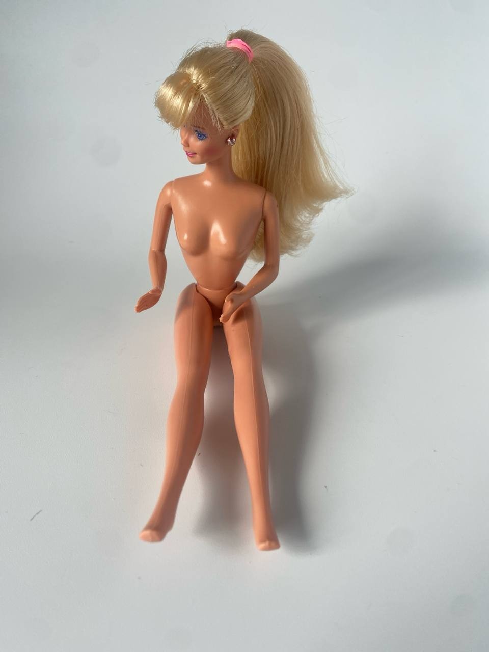 Mattel Barbie Doll Blonde Ponytail Pink Earrings 1976 Head 1966 - photo 5