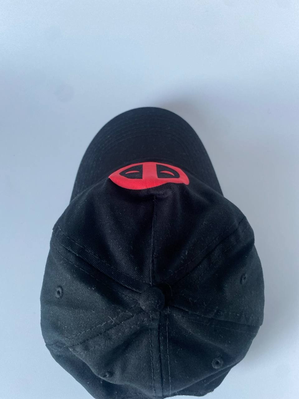 Marvel Deadpool Logo Snapback Hat Black Red Adjustable - photo 3