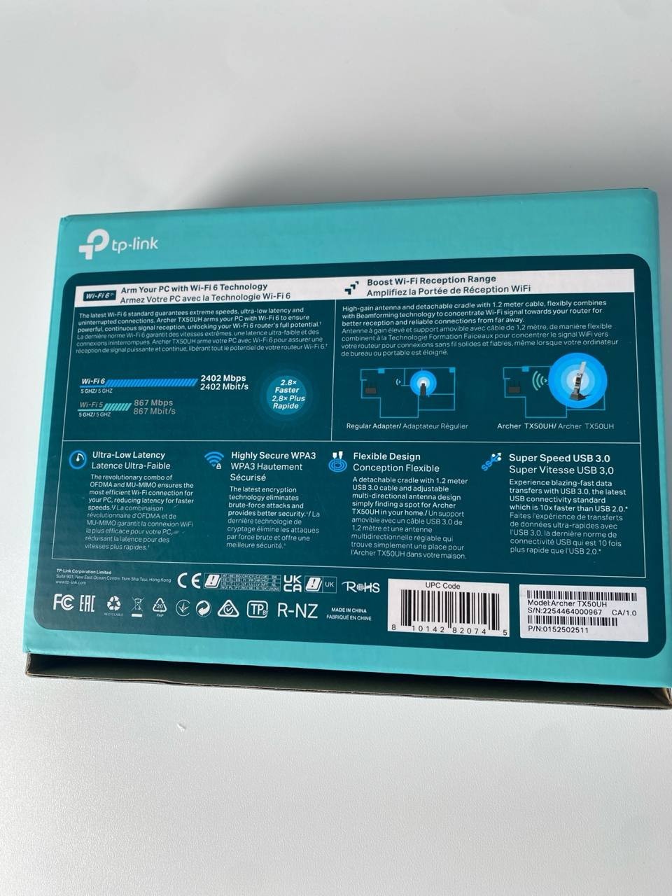 TP-Link Archer TX50UH AX3000 WiFi 6 High Gain USB Adapter - photo 2