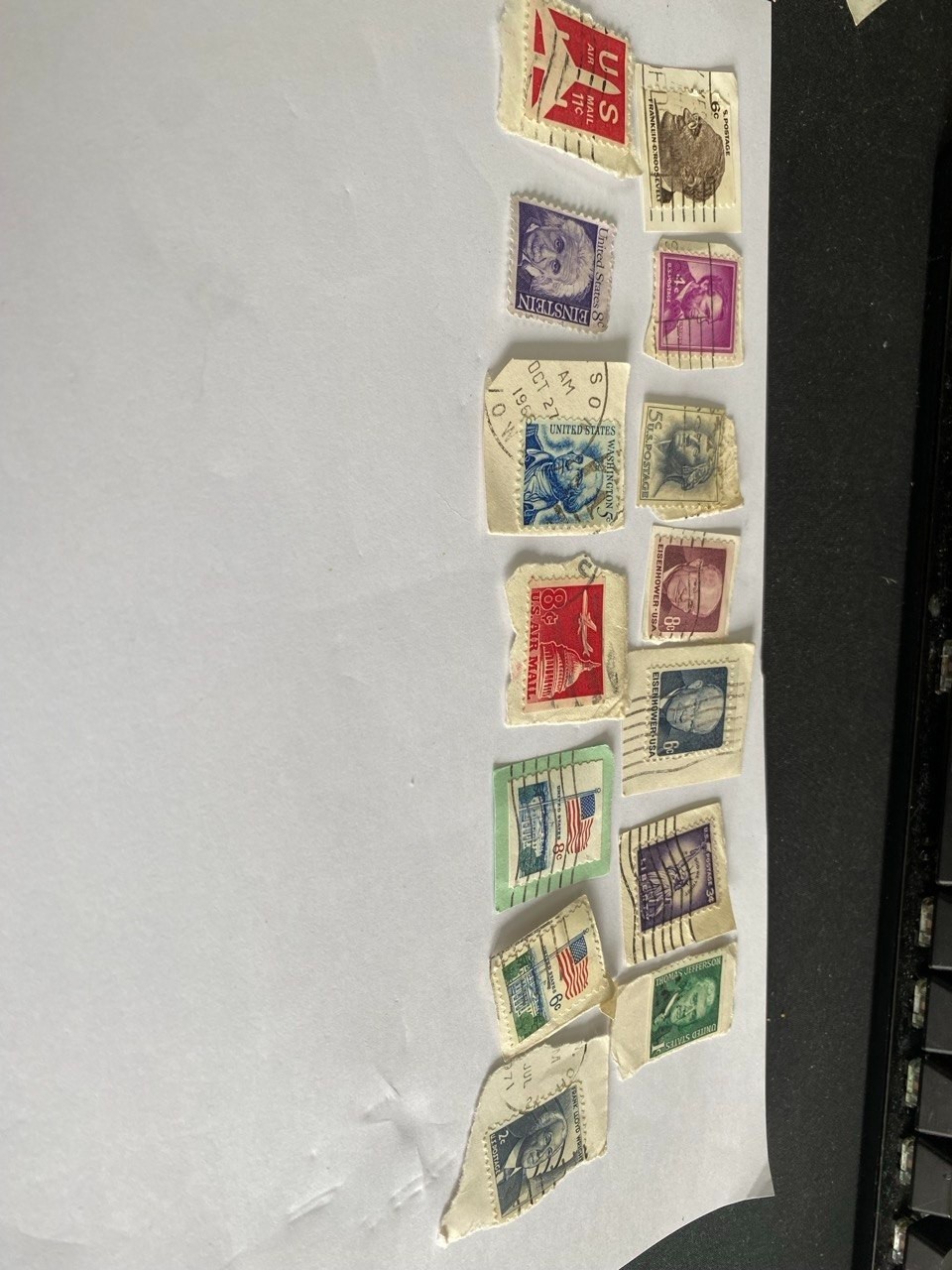 Vintage Used World Stamp Lot On Paper – Europe India USA Canada - photo 3