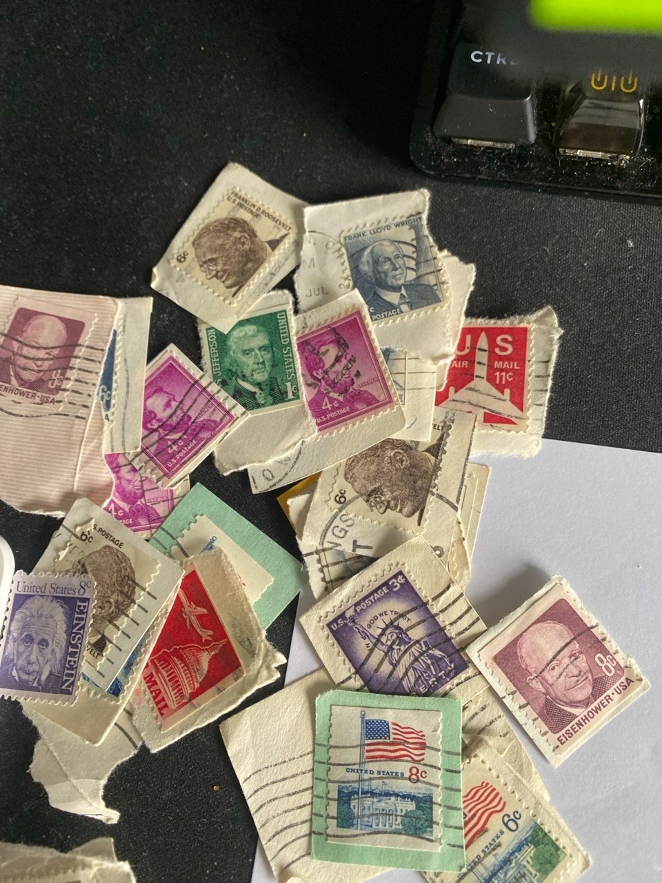 Vintage Used World Stamp Lot On Paper – Europe India USA Canada - photo 5