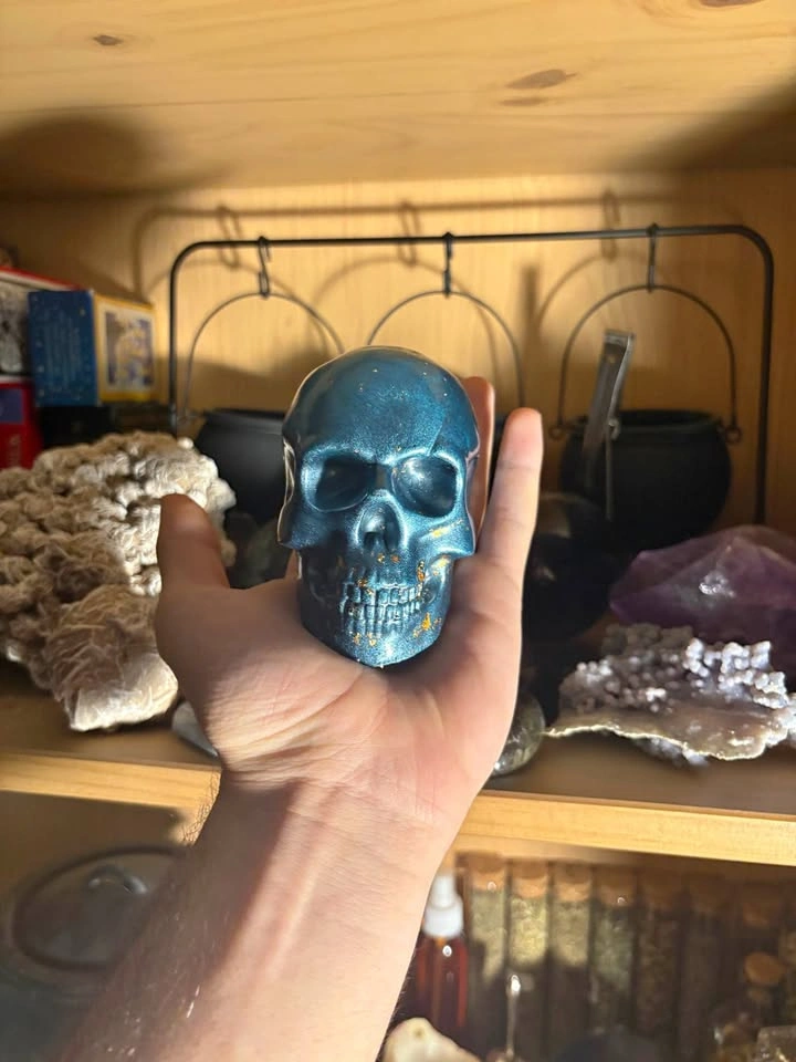 Handmade resin skulls