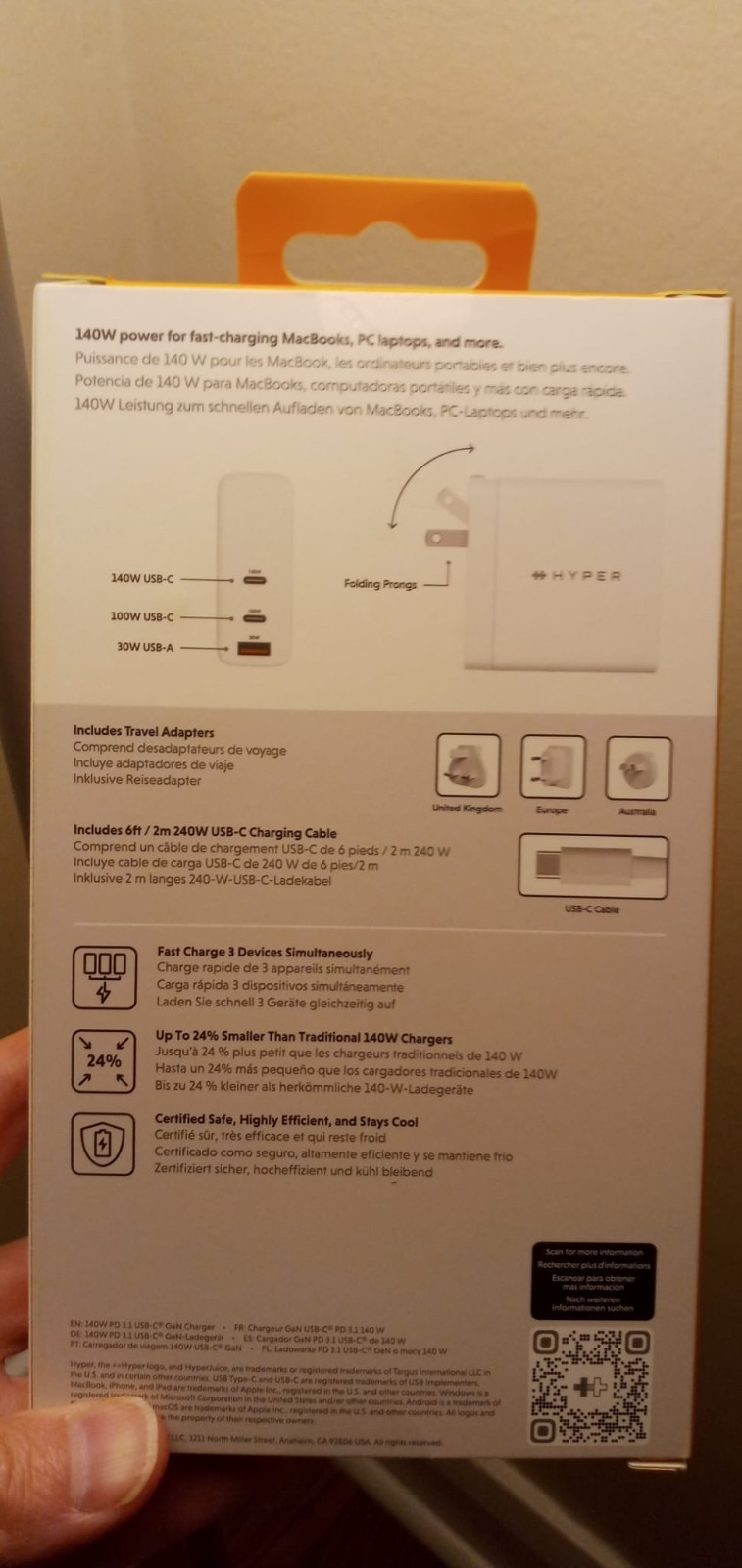 HyperJuice 140W Charger For 3 Devices (USB-C + USB-A) - photo 2
