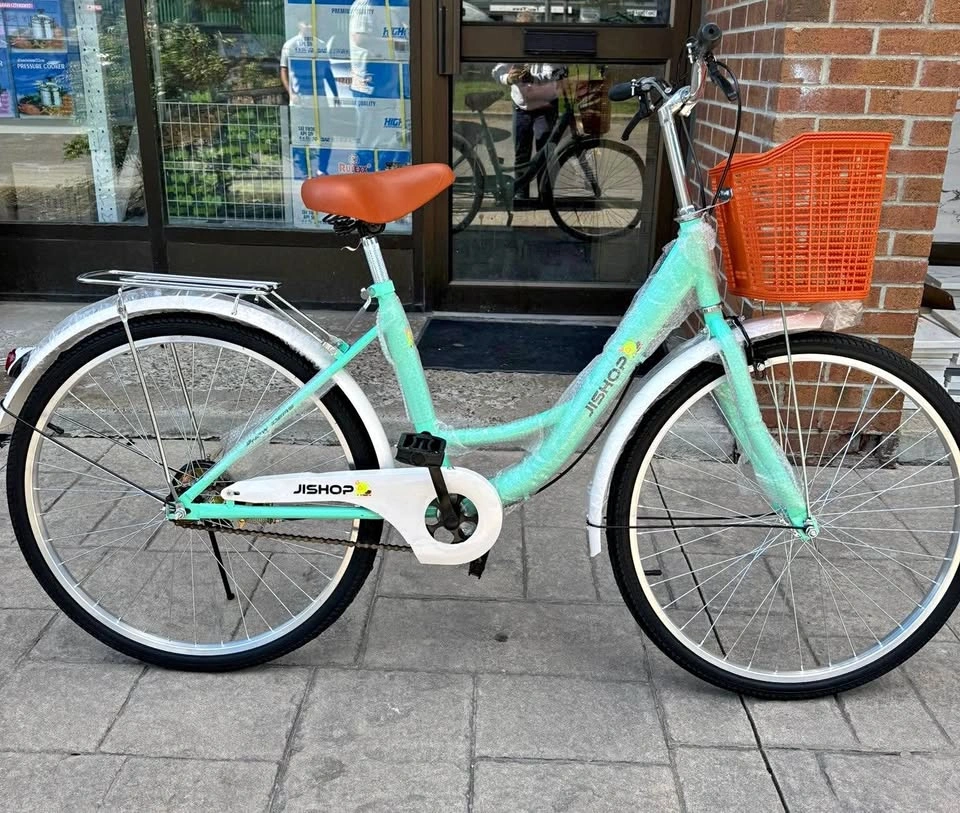 Brand New Cruiser Bicycle with Front Basket – Mint Green