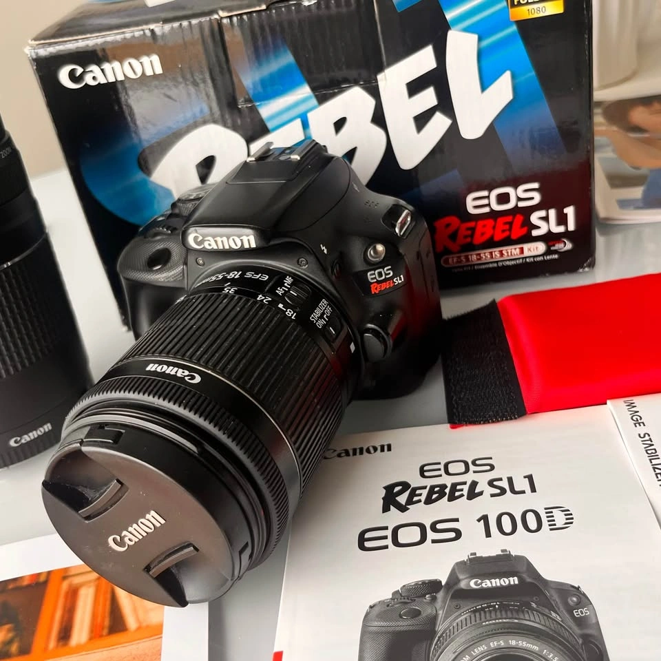 📸Complete Canon SL1 Bundle – 3 Lenses, Touchscreen – Full Kit - photo 2