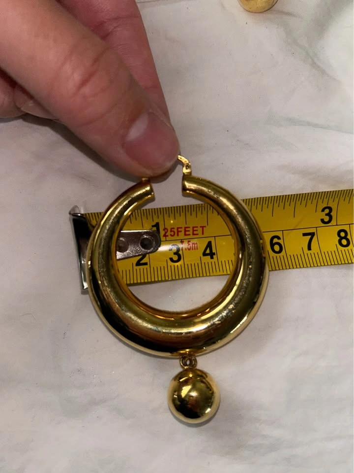 JW ANDERSON Gold hoop and ball earrings - photo 2