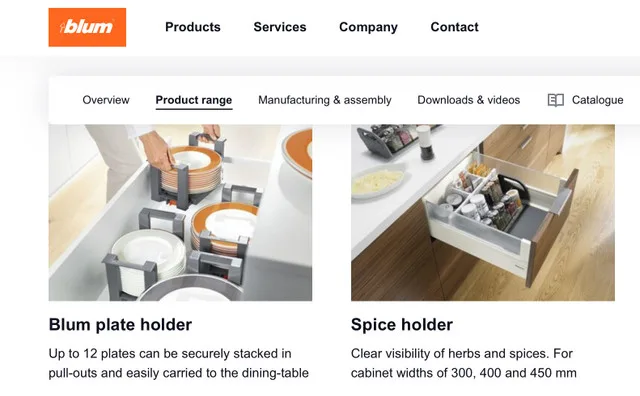 Blum plate holder - orga-line range adjustable image indicator(2)