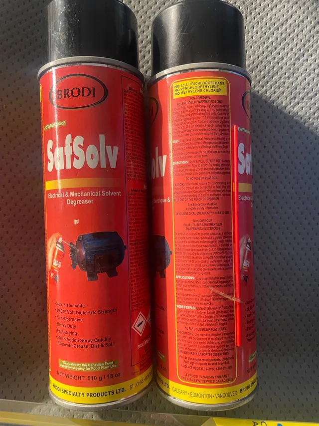 Brodi Safsolv Electrical & mechanical solvent degreaser image indicator(2)