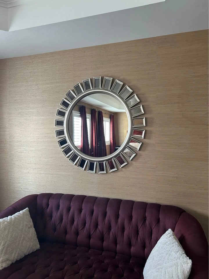 Ethan Allen 41” Sunburst Wall Mirror –  Solid Statement Piece - photo 4