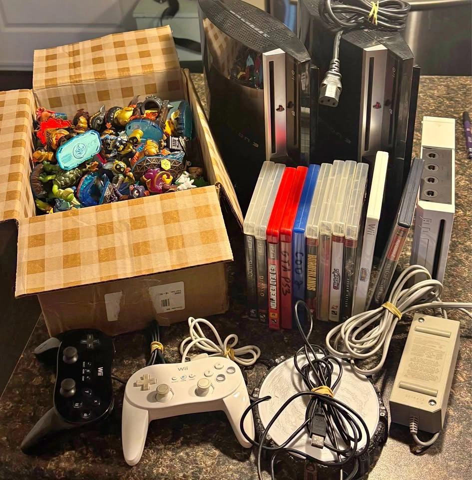 Sony PlayStation 3 Consoles, Nintendo Wii, and Skylanders Lot