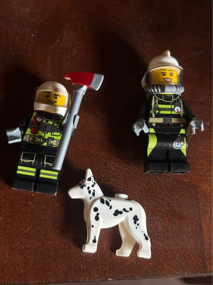 LEGO City Firefighter Minifigures with Dalmatian Dog - photo 3