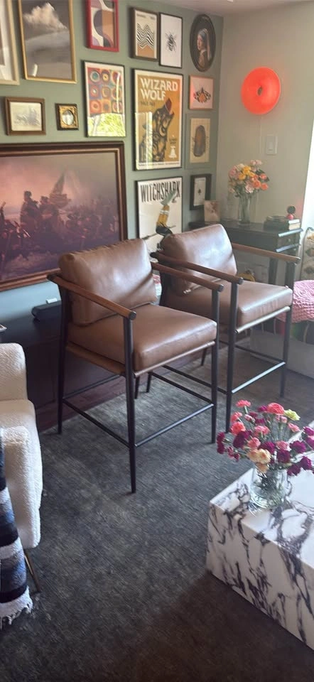 BNIB Atik Upholstered Counter Stool (Set of 2) - Missing Parts - photo 2
