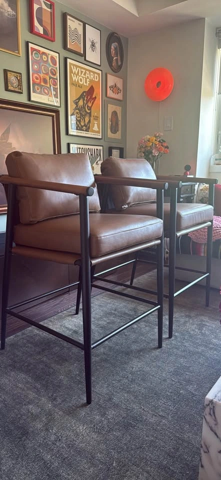 BNIB Atik Upholstered Counter Stool (Set of 2) - Missing Parts - photo 4
