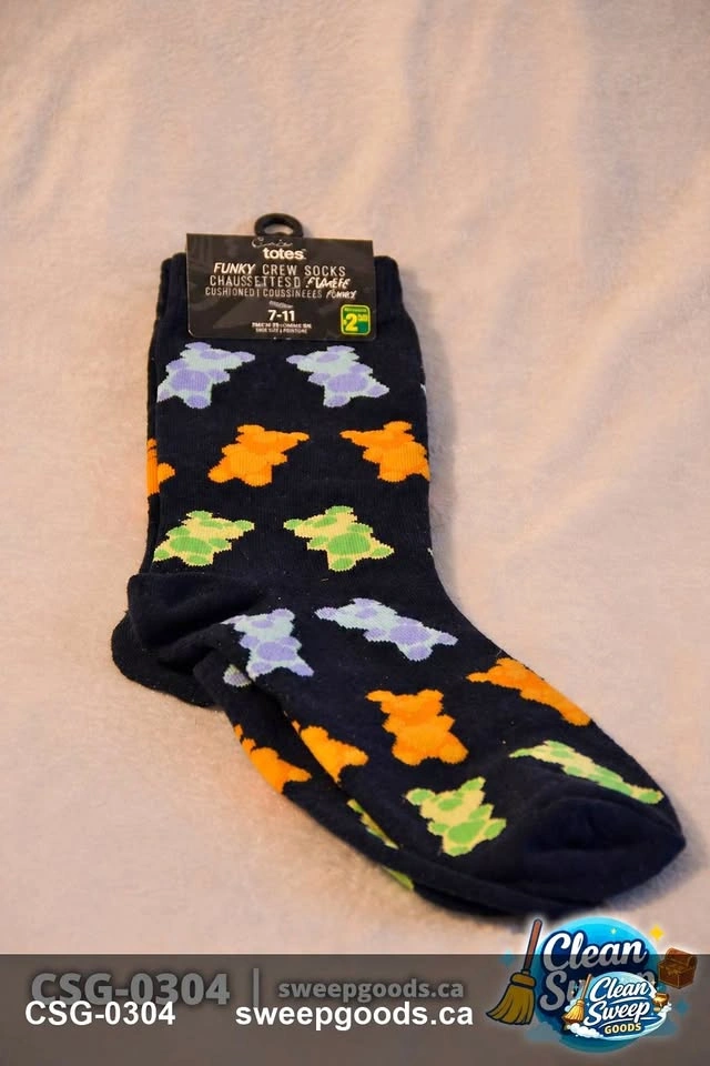 Funky Gummy Bear Crew Socks – 2 Pair Pack (Men’s 7–11)