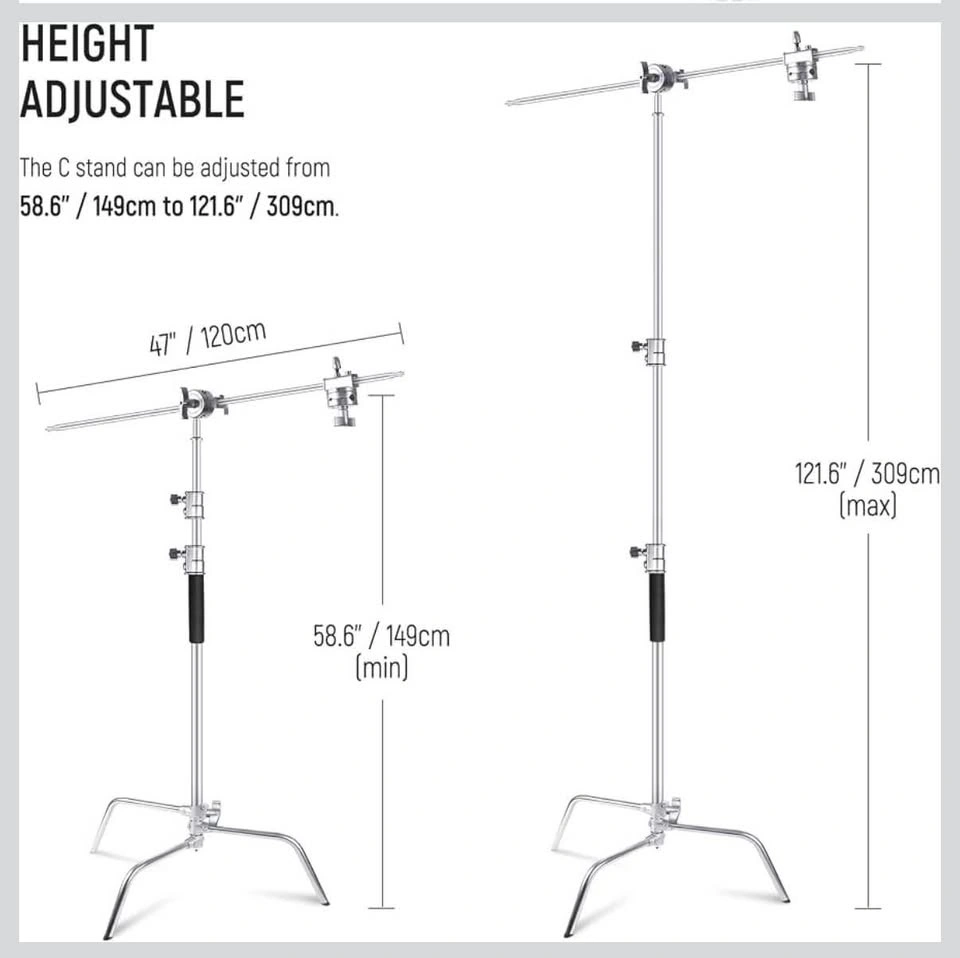 C Stand with Boom Arm & Sliding Legs - photo 2