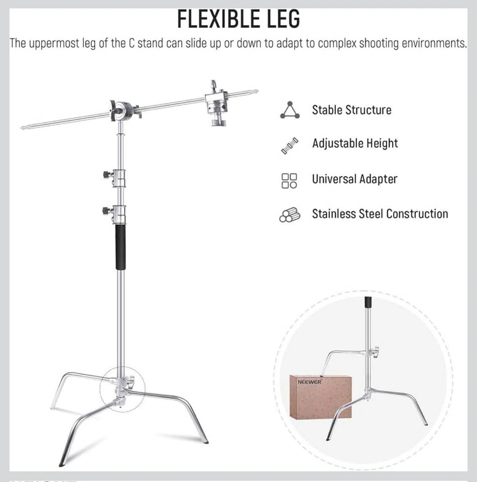 C Stand with Boom Arm & Sliding Legs - photo 3