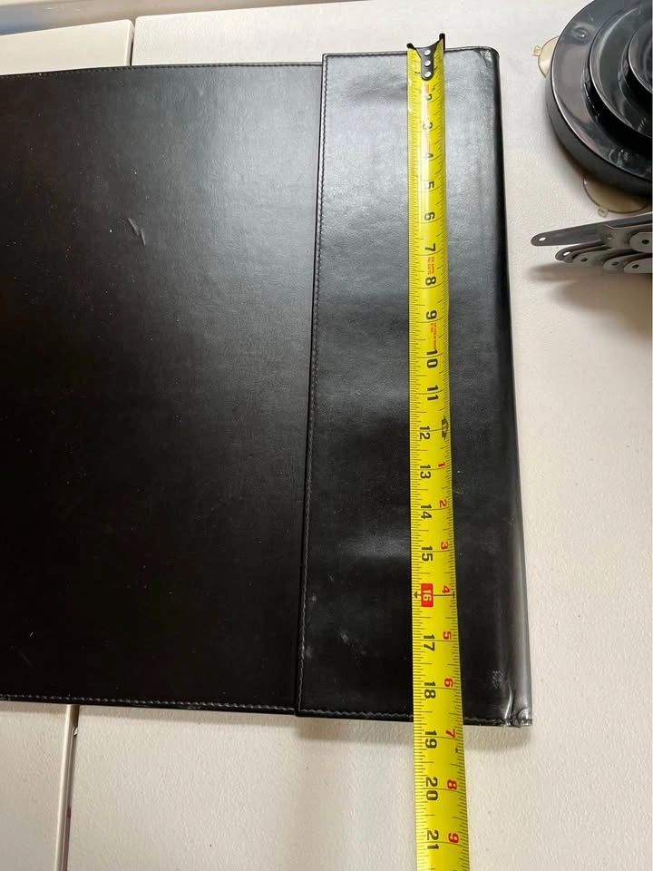 Black Leather-like Portfolio Folder Desk Pad 23.5x16 inches - photo 2