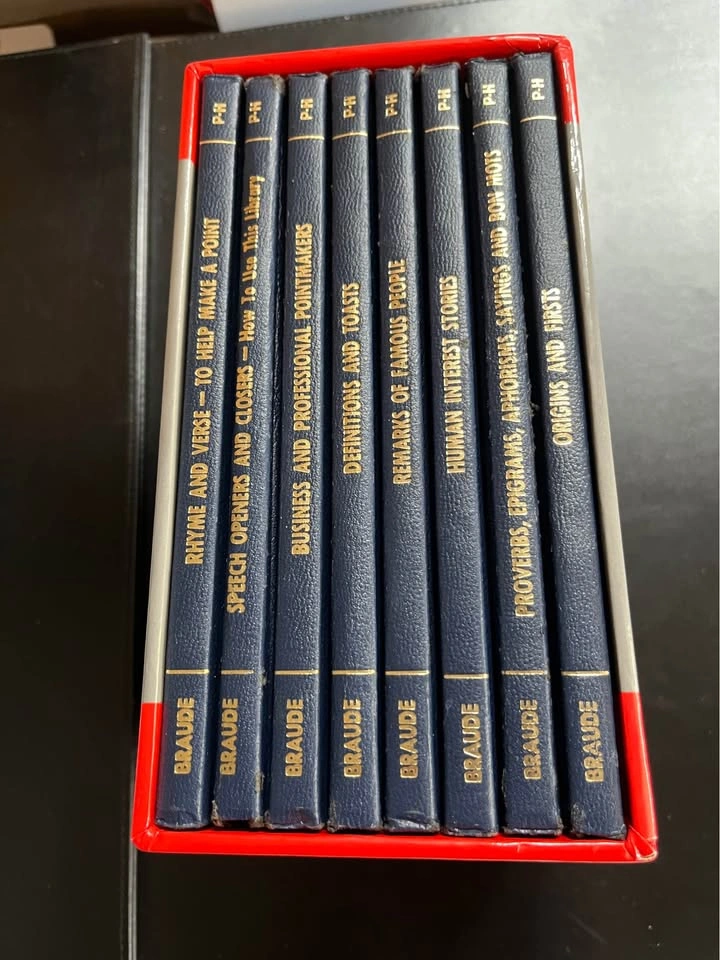 Jacob M. Braude's Complete Speaker's Toastmaster's Library 8 Vol - photo 3