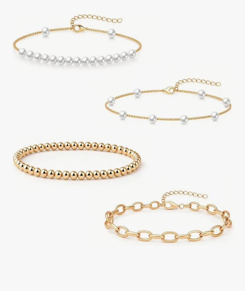 ✨ Luxe Layered Gold Bracelet Set — $20 (4‑Piece Stack) - photo 3